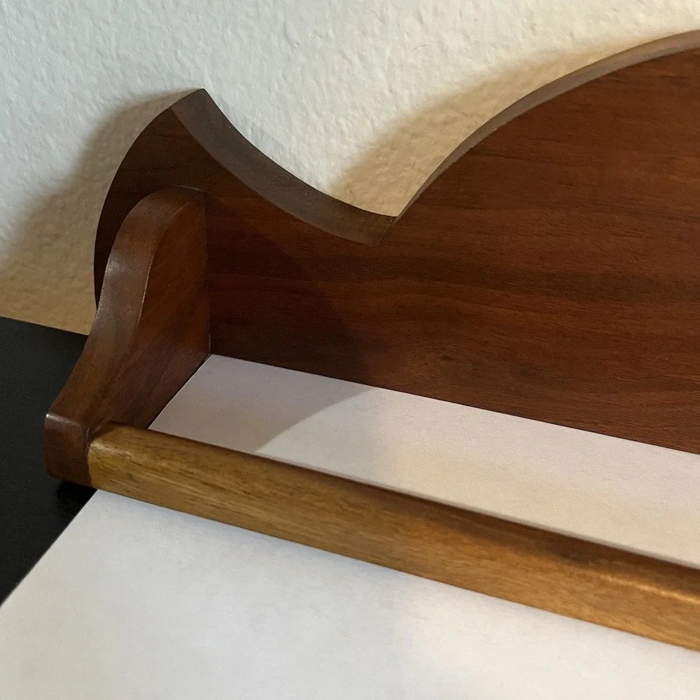 Vintage Wooden Hand/Tea Towel Rack Holder Kitchen Bathroom Decor MCM Country
